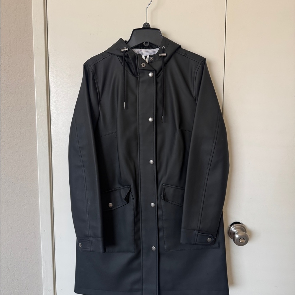 Levi's Black Hooded Trench Coat